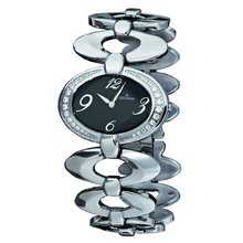 Grovana Quartz with Black Dial Analogue Display and Silver Stainless Steel Plated Bracelet 4415.7137