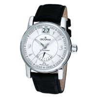 Grovana Quartz with Silver Dial Analogue Display and Black Leather Strap 1721.1532