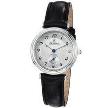 Grovana Silver Dial Black Leather Ladies 3276.1532