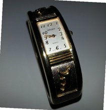 Antique Gold Tone Ladies Gruen Puma Bangle Band for women