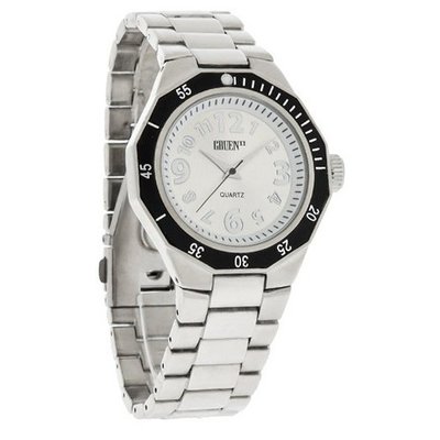 Gruen II Quartz Classic 42mm Silver Tone Bracelet Dress GR077