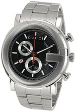 Gucci YA101309 G-Chrono Steel Black Guilloche Dial