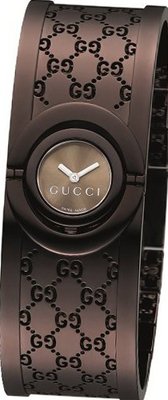 Gucci YA112532 Twirl Small Brown PVD Bangle