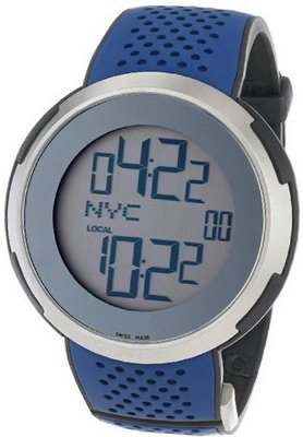 Gucci YA114105 I-Gucci Digital Blue Black Rubber Strap