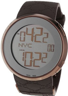 Gucci YA114209 I-Gucci Digital Brown Rubber Strap