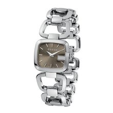 Gucci YA125507 G-Gucci Small Brown Dial Steel Bracelet
