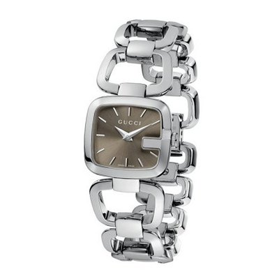 Gucci YA125507 G-Gucci Small Brown Dial Steel Bracelet