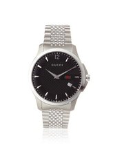 Gucci YA126309 G-Timeless Slim Case Black Dial Signature Gucci Green Red Green Web Design