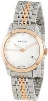 Gucci YA126514 Gucci timeless Steel and Pink PVD White Dial
