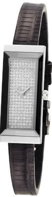 Gucci YA127509 G-Frame Rectangle Black Lizard Strap Diamond Dial