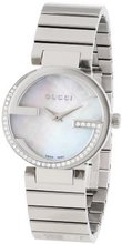 Gucci YA133508 Interlocking Iconic Bezel Mother-Of-Pearl Dial 40 Diamonds