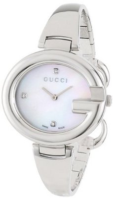 Gucci YA134303 Guccissima Fashion Bangle Mother-Of-Pearl Dial