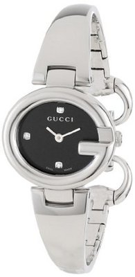 Gucci YA134505 Guccissima Fashion Bangle Black Diamond Marker Dial