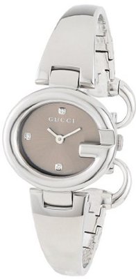 Gucci YA134506 Guccissima Fashion Bangle Brown Diamond Marker Dial