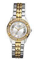 GUESS U0026L1 Dazzling Sporty Silver & Gold-Tone Mid-Size