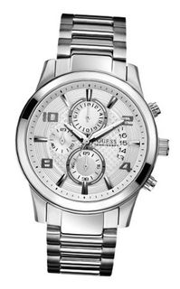 GUESS U0075G3 Masculine Stainless Steel Retro Chronograph