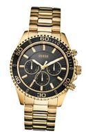 GUESS U0170G2 Sporty Black Dial Gold-Tone Chronograph