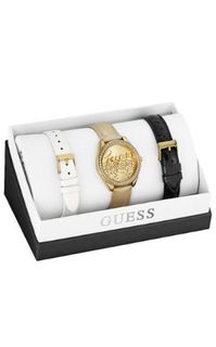 GUESS U0201L3 Gala Petite Gold-Tone with Interchangeable Leather Straps