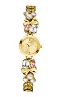 GUESS U12627L1 Crystallized Romance Self-Adjustable Gold-Tone Bracelet