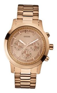 GUESS U16003G1 Contemporary Rose Gold-Tone Chronograph