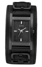 GUESS U95139G1 Black IP Leather Cuff