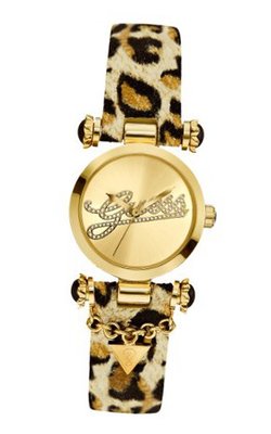 uGuess GUESS U96023L1 Iconic 30th Anniversary Leopard Print Gold-Tone 