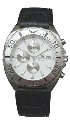 GUL Chrono 05, Croco Leather strap, White