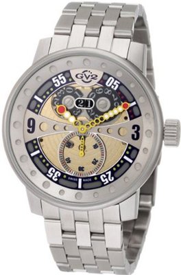 GV2 by Gevril 4042B Powerball Big Date Sub-Second Steel Bracelet