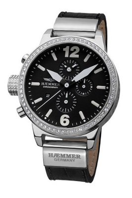 Haemmer DHC-01 Secrets Crystal Bezel Black Dial Chronograph