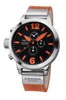 Haemmer DHC-26 Primavera Chronograph Stainless Steel Orange Leather Date