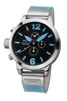 Haemmer DHC-27 Verno Chronograph Stainless Steel Light Blue Leather Date