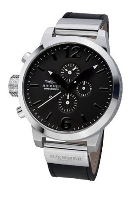 Haemmer HC-30 Asprezza Black Chronograph Stainless Steel Leather