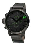 Haemmer HC-39 Tossico Black Chronograph Stainless Steel Leather Date