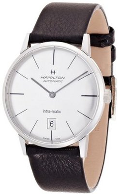 Hamilton Intra-Matic Silver Dial Leather H38455751
