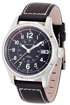 Hamilton Khaki Field Automatic Black Dial Black Leather H70595733