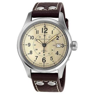 Hamilton Khaki Field Automatic Old Paper Dial Brown Leather H70595523
