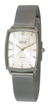 Hamlin HAML0343:005/04E92LT Ultra Thin Silver Dial Titanium Case Stainless Steel Mesh Band