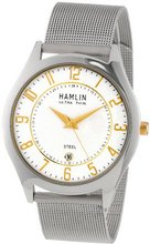 Hamlin HAMM0313:002/04E92GG Ultra Thin White Carbon Fiber Dial Gold Accents Mesh Band
