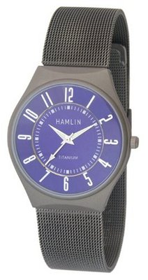 Hamlin HAMM0314:003/04E92GT Ultra Thin Blue Dial Titanium Case Stainless Steel Mesh Band