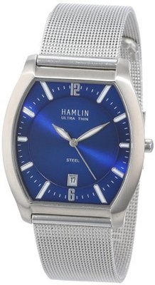 Hamlin HAMM0323:007/04E92GG Ultra Thin Blue Sunray Dial Stainless Steel Barrel Case Mesh Band