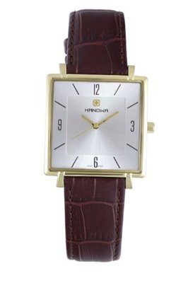 Hanowa 16-4019.02.001 Eleganza Square Gold IP Leather