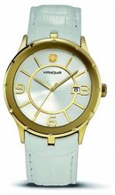 Hanowa 16-4030.02.001 Prestige Gold IP White Leather Date