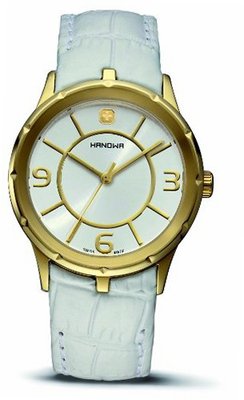 Hanowa 16-6030.02.001 Prestige Gold IP White Leather