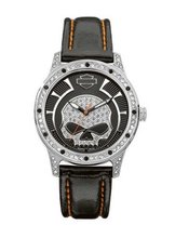 Harley-Davidson Bulova Bling Skull Wrist 76L140