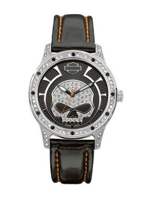 Harley-Davidson Bulova Bling Skull Wrist 76L140