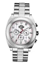 Harley-Davidson Bulova Silver Tone Chronograph 78B130