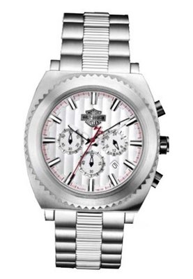 Harley-Davidson Bulova Silver Tone Chronograph 78B130