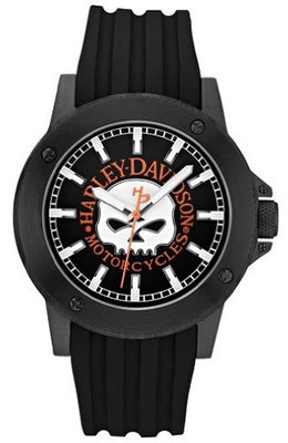 Harley-Davidson Bulova Willie G. Skull Black Wrist 78A115