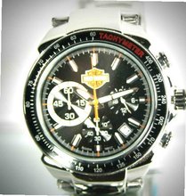 Harley-Davidson® Bulova . Black Patterned Dial. 78B113