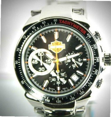Harley-Davidson® Bulova . Black Patterned Dial. 78B113